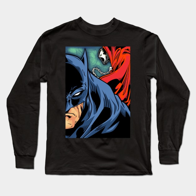 Bat vs spawn Long Sleeve T-Shirt by bayooart